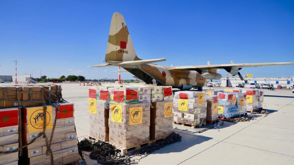 Moroccan aid to Ghaza