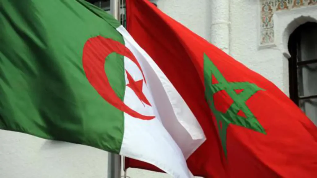 ’Moroccan and Algerian flags