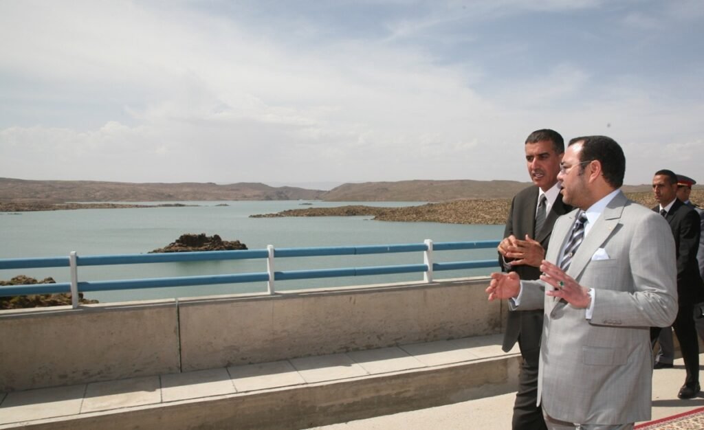 King Mohammed 6 in a dam