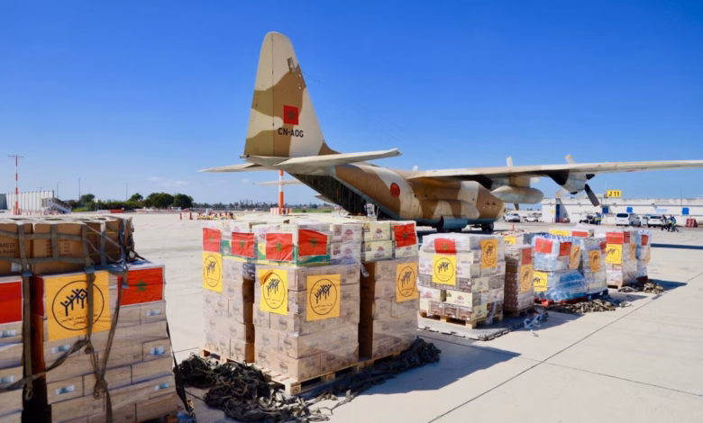 المملكة المغربية تواصل دعمها الإنساني لقطاع غزة المنكوب 2 Moroccan aid to Ghaza