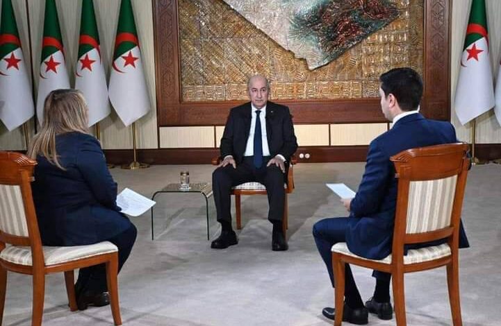 press conference of Tebboune