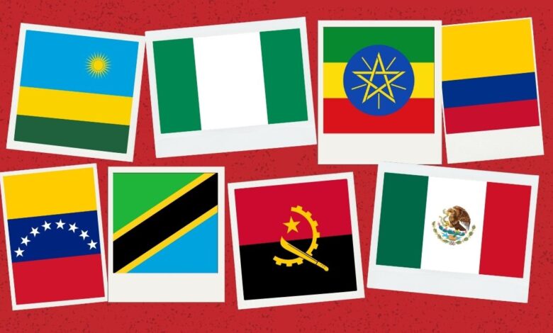 african latin flags